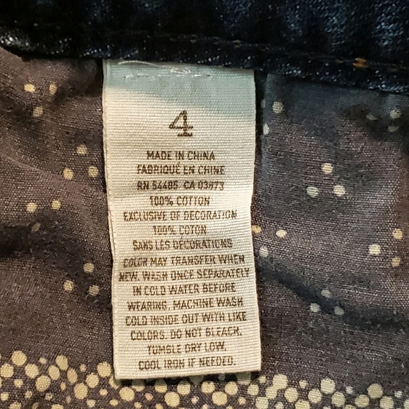 AEO American Eagle Cut Off Raw Hem Exposed Pockets Denim Jean Shorts Size 4 - Picture 8 of 8